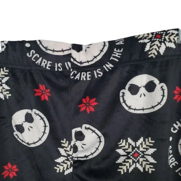 Disney Nightmare Before Christmas 3X Pants Velvety Fleece Jack Skellington Snow - Picture 7 of 9